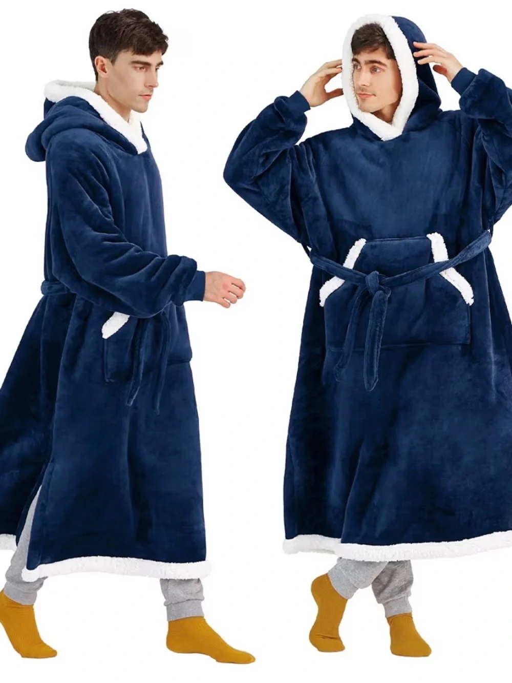 Wearable Hooded Blanket with adjustable waist and pocket. One size- Adult. NIP